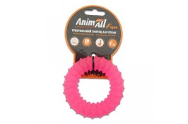 AnimAll Fun іграшка для собак "Кільце з шипами" (коралова) 9 см​