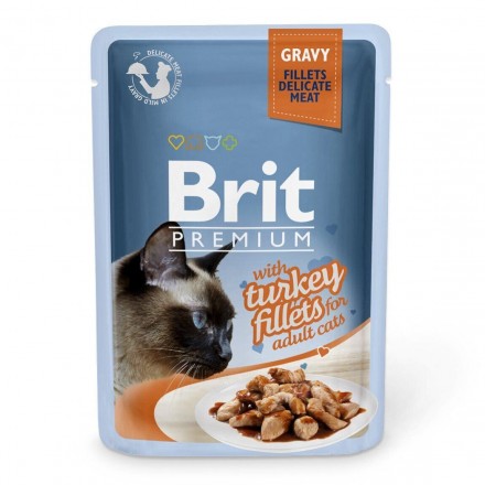 Brit Premium Cat pouch філе індички в соусі 85г*24шт