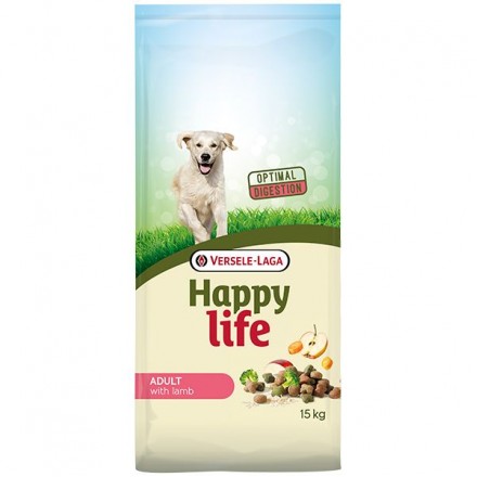 Happy Life Adult with Lamb сухой корм для собак крупных пород с ягненком 15кг