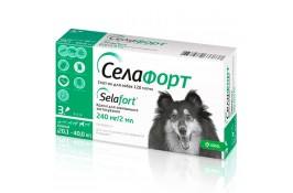KRKA Селафорт Спот-он капли от блох, клещей и гельминтов для собак от 20,1 до 40 кг (1 пипетка 2 мл)