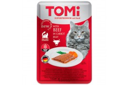 TOMI BEEF IN CARROT JELLY влажный корм для кошек с говядиной в морковном желе 100г*20шт