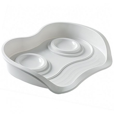 MODERNA PET MENU столик котов и собак малых пород (белый) 56х39 см