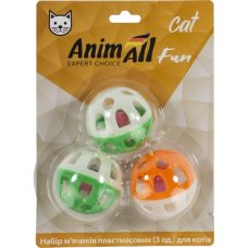 AnimAll Fun Cat VP057 набір пластикових м'ячиків для котів 3 шт