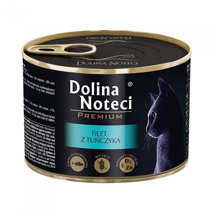 Dolina Noteci Premium влажный корм с филе тунца для кошек 185 г