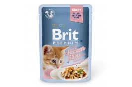 Brit Premium Cat pouch филе курицы в соусе для котят 85г*24шт