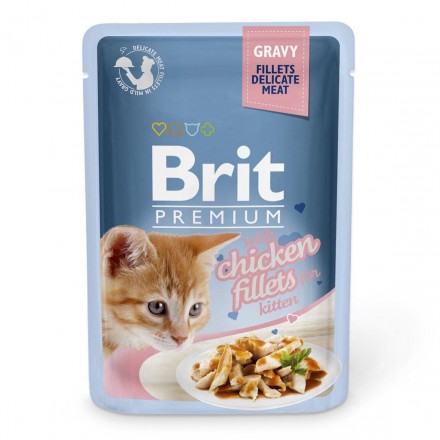 Brit Premium Cat pouch филе курицы в соусе для котят 85г*24шт