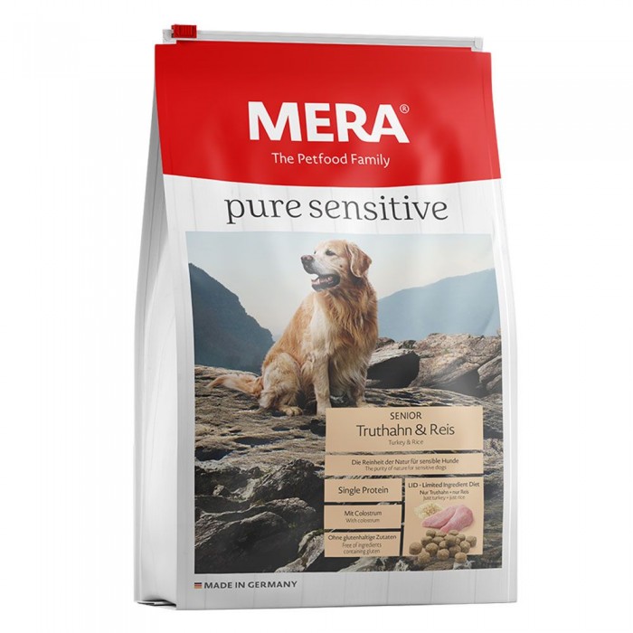 MERA Pure Sensitive Senior Turkey & Rice сухий корм для собак похилого віку з індичкою та рисом 1 кг