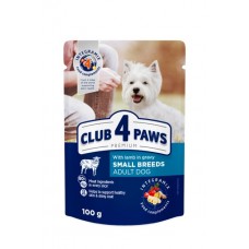 Club 4 Paws Premium вологий корм для собак малих порід з ягням в соусі 100 г