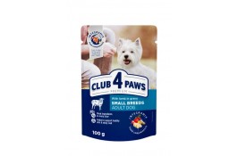 Club 4 Paws Premium влажный корм для собак малых пород с ягненком в соусе 100 г