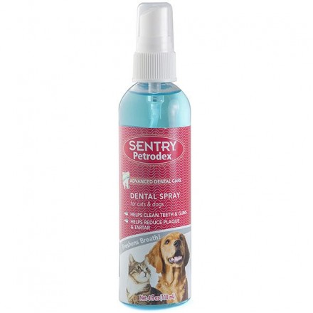 Sentry Petrodex Dental Spray спрей от зубного налета для котов и собак со вкусом птицы 118 мл