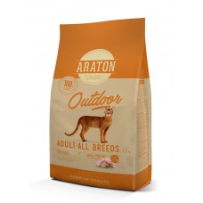 Araton Outdoor Adult All Breeds сухий корм для дорослих котів з куркою та індичкою 1,5кг