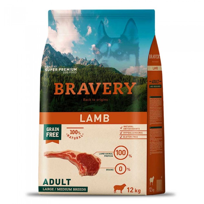 Bravery Lamb Large/Medium Adult сухой корм для собак средних и крупных пород с ягненком 12 кг