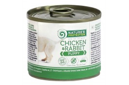 Nature's Protection Puppy Chicken & Rabbit влажный корм для щенков с курицей и кроликом 200 г*6шт.