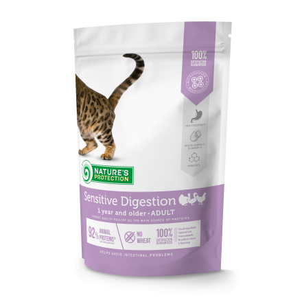 Nature's Protection Sensitive Digestion сухой корм для взрослых кошек с чувствительным пищеварением 0,4кг