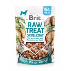 Brit Raw Treat freeze-dried Skin and Coat ласощі для шкіри та шерсті собак з рибою та куркою 40 г