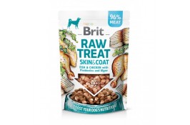 Brit Raw Treat freeze-dried Skin and Coat ласощі для шкіри та шерсті собак з рибою та куркою 40 г