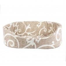 Пухнастики лежак для кошек и собак малых пород (бежевый) 49х35х13 см