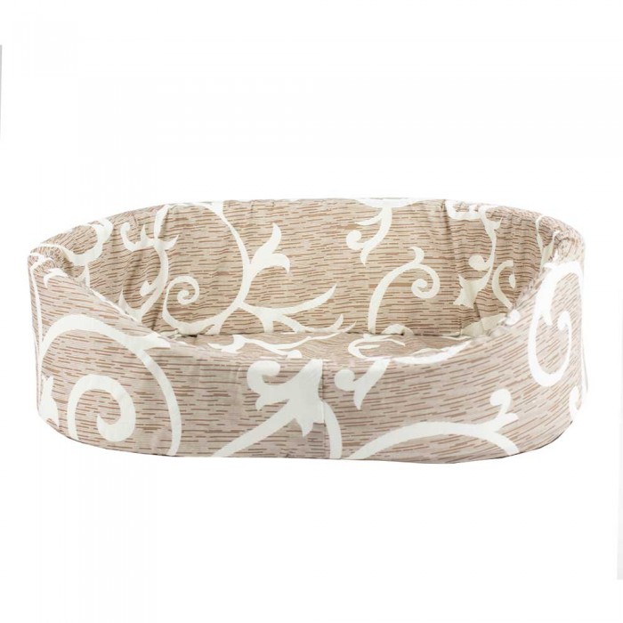 Пухнастики лежак для кошек и собак малых пород (бежевый) 49х35х13 см