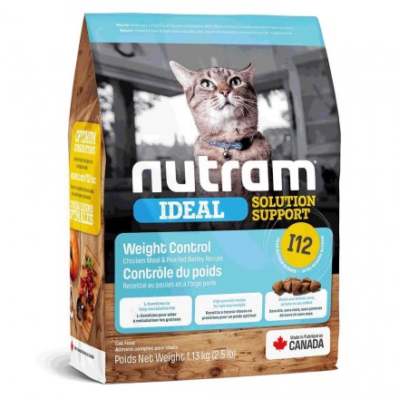 NUTRAM I12 IDEAL SS сухий корм для котів схильних до зайвої ваги з куркою і вівсянкою 1,13 кг