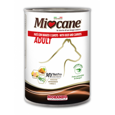 Morando Miocane влажный корм для собак с говядиной и морковью 400 г
