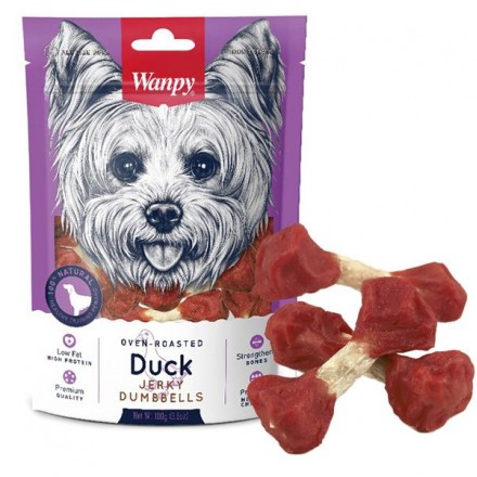 Wanpy Duck Jerky Dumbbells лакомство для собак с уткой 100 г