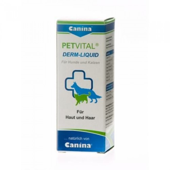 Canina Petvital Derm-Liguid тонік для проблемної шкіри і шерсті у кішок і собак 25 мл