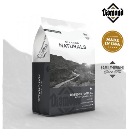 Diamond Naturals Breeder Formula Chicken & Rice сухой корм собак всех пород с курицей и рисом 20 кг