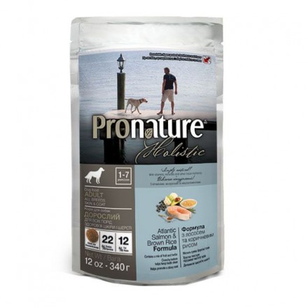 Pronature Holistic Dog Atlantic Salmon & Brown Rice сухий корм для собак з лососем і рисом 0,34 кг