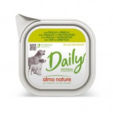 Almo Nature Daily Dog паштет с курицей и горошком для собак 100 г*10шт