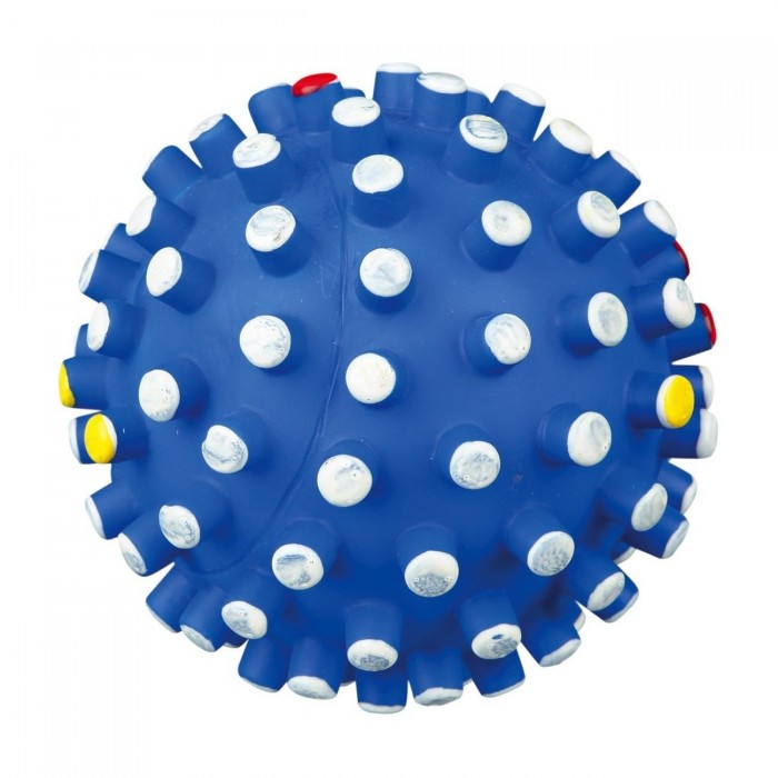 Trixie игрушка для собак мяч с шипами и пищалкой 12 см