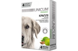 Unicum ORGANIC капли на натуральной основе для отпугивания блох и клещей для собак (4 кап.)
