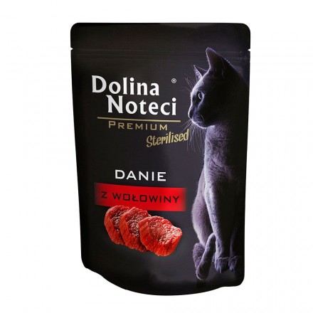 Dolina Noteci Danie влажный корм с говядиной для стерилизованных кошек 85 г
