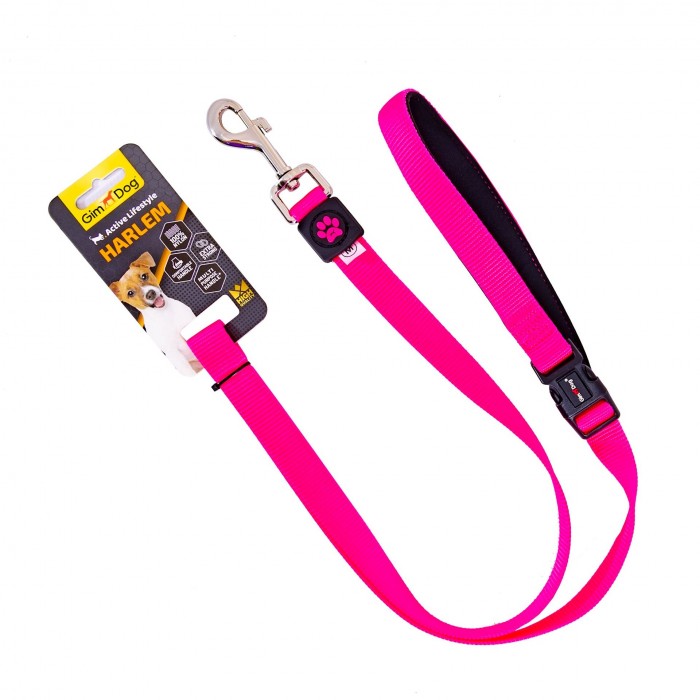 GimDog Harlem поводок для собак средних и крупных пород (розовый) M-L 1,2м