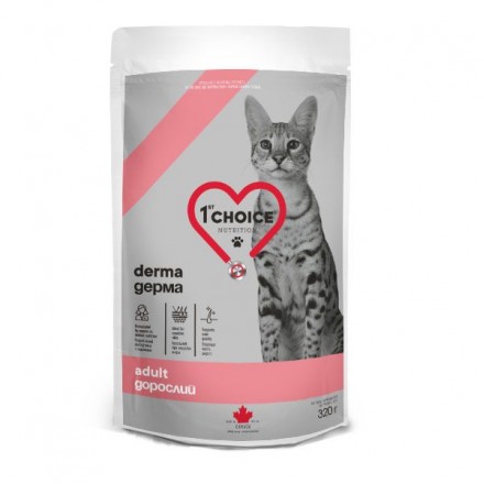 1st Choice Adult Derma сухой диетический корм для кошек 0,32 кг
