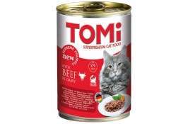 TOMI BEEF влажный корм для котов с говядиной в соусе 400 г