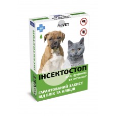 ProVET Інсектостоп протипаразитарні краплі для кошенят і цуценят (6 піпеток по 0,5 мл)
