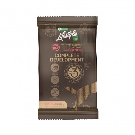 Nature's Protection Lifestyle Grain Free Salmon Complete Development лакомства для щенков с лососем 110 г* 6шт.