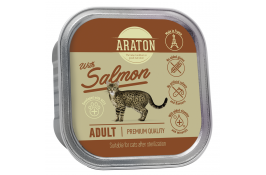Araton Adult cat with salmon влажный корм для взрослых стерилизованных котов с лососем 85г