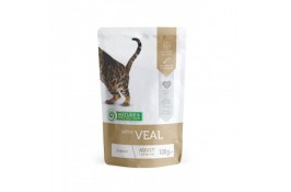Nature's Protection Indoor with Veal влажный корм для кошек с телятиной в соусе 100 г*12шт
