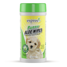 Еspree Puppy Aloe Wipes влажные салфетки​ для щенков с ароматом детской присыпки 50 шт
