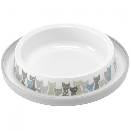 Moderna Trendy Dinner Maasai миска для кошек (серо-белая) 210 мл