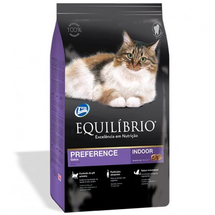 Equilibrio Cat Adult Preference Indoor сухой корм для взрослых привередливых кошек с курицей и тунцом 0,5 кг