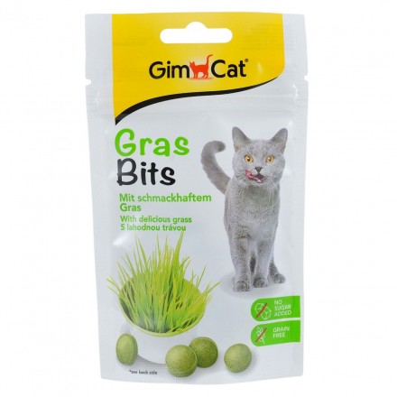 GimCat GrasBits - вітамінізовані ласощі з травою для котів 40г/65шт