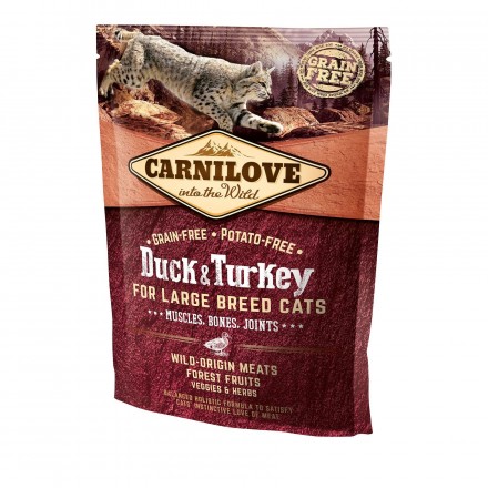 Carnilove Cat Large Breed з качкою та індичкою для котів великих порід 0,4 kg