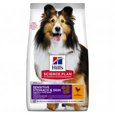 Hill’s SP Adult Sensitive Stomach & Skin Medium Breed сухий корм для собак середніх порід з куркою 2,5 кг