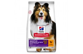 Hill's Science Plan Adult Sensitive Stomach & Skin Medium Breed сухой корм для собак средних пород с курицей 2,5 кг