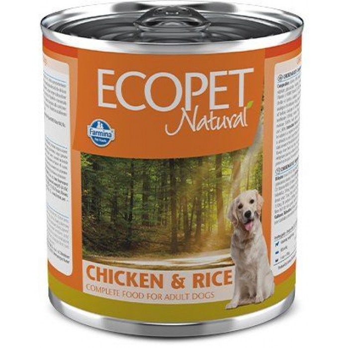 Farmina Ecopet Natural Dog Chick & Rice влажный корм для взрослых собак с курицей 300 г