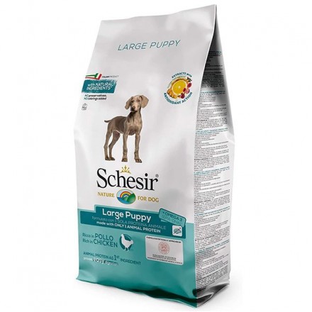 SCHESIR DOG LARGE PUPPY сухой корм для щенков больших пород с курицей 12 кг