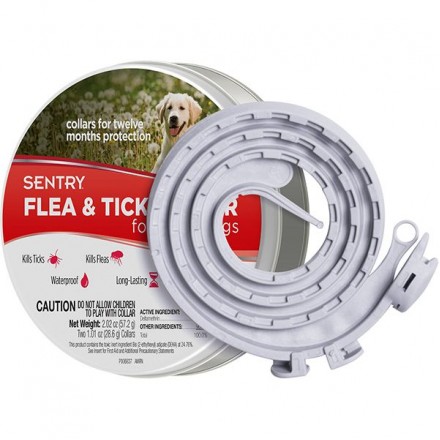 Sentry Flea & Tick Collar Large ошейник от блох и клещей для собак больших пород 56 см (2 шт)