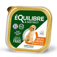 Equilibre & Instinct паштет для щенков с мясом птицы, морковью и молоком 150г*11шт